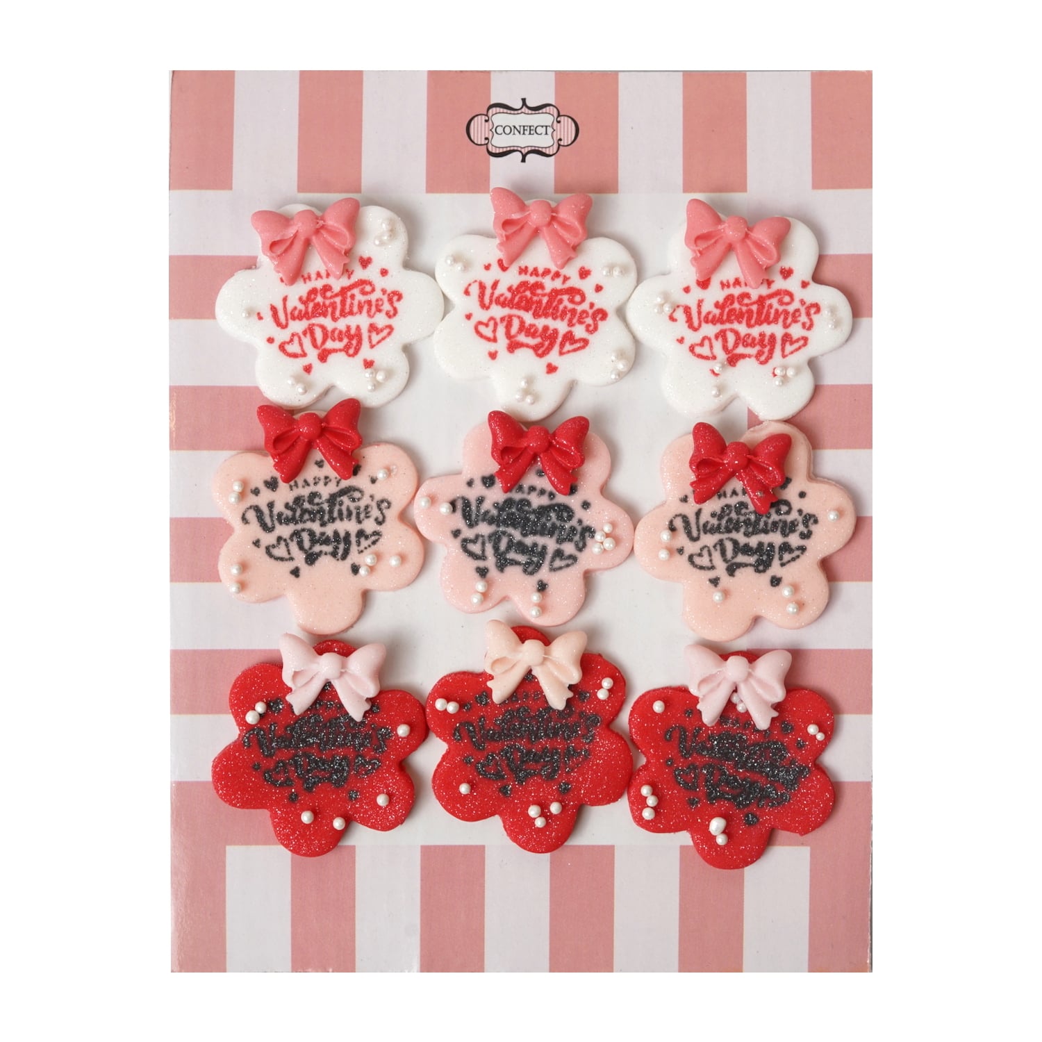 Confect Pack of 6 Valentine Cake & Cupcake Topper 02