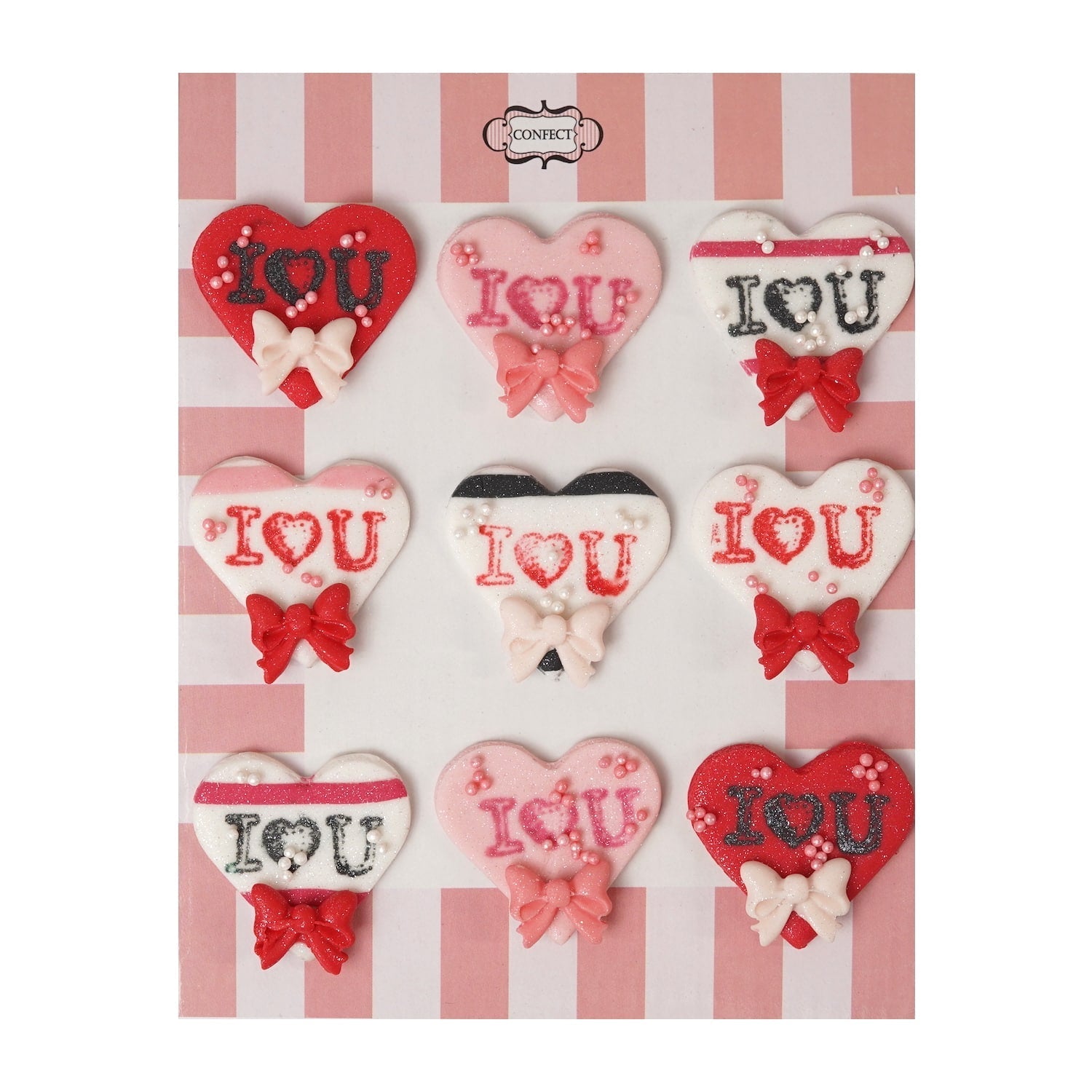 Confect Pack of 6 Valentine Cake & Cupcake Topper 06