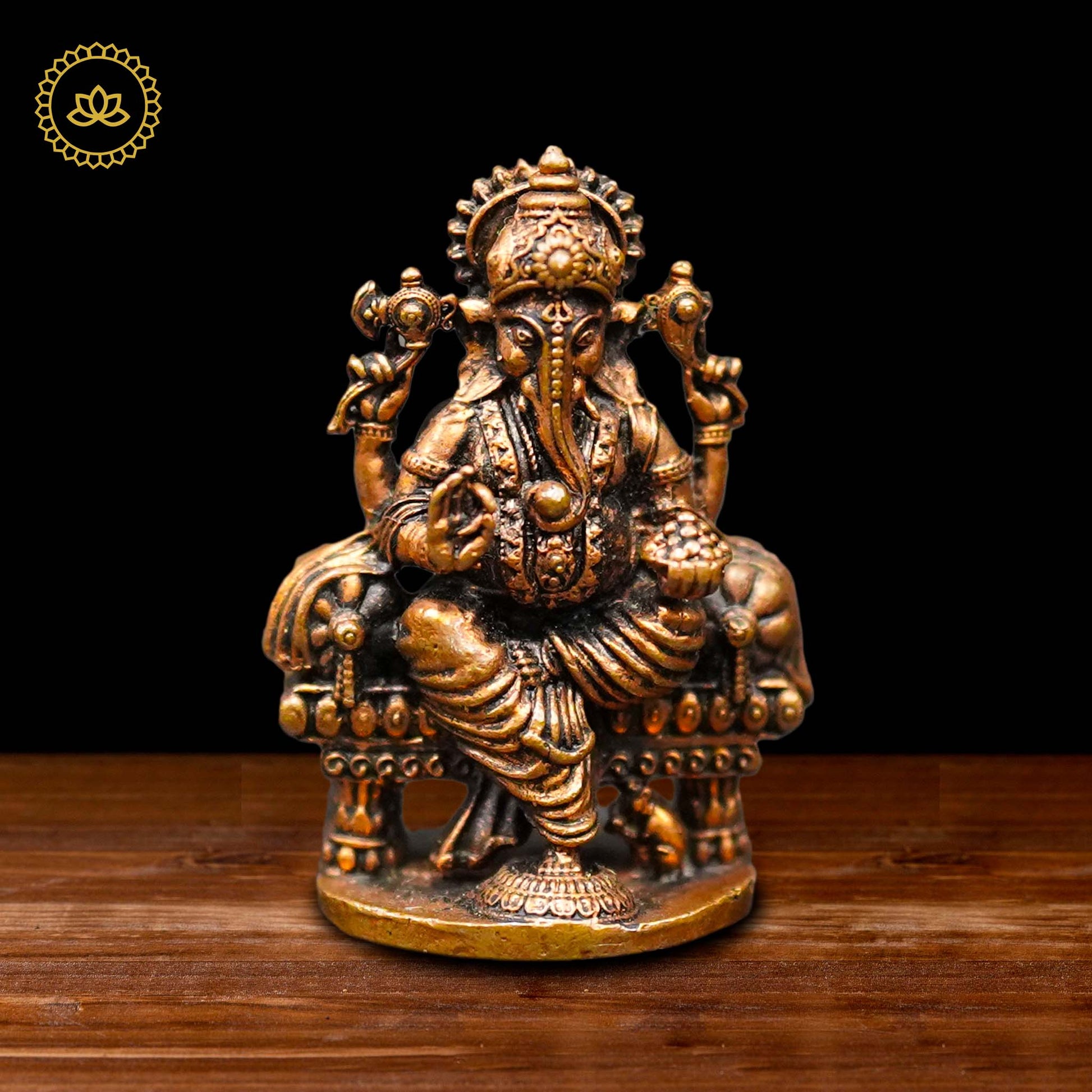 Copper Ganapathi Idol: Radiant Beauty for Devotees - Grab2buy