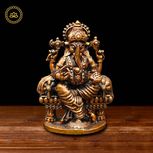 Copper Ganapathi Idol: Radiant Beauty for Devotees - Grab2buy
