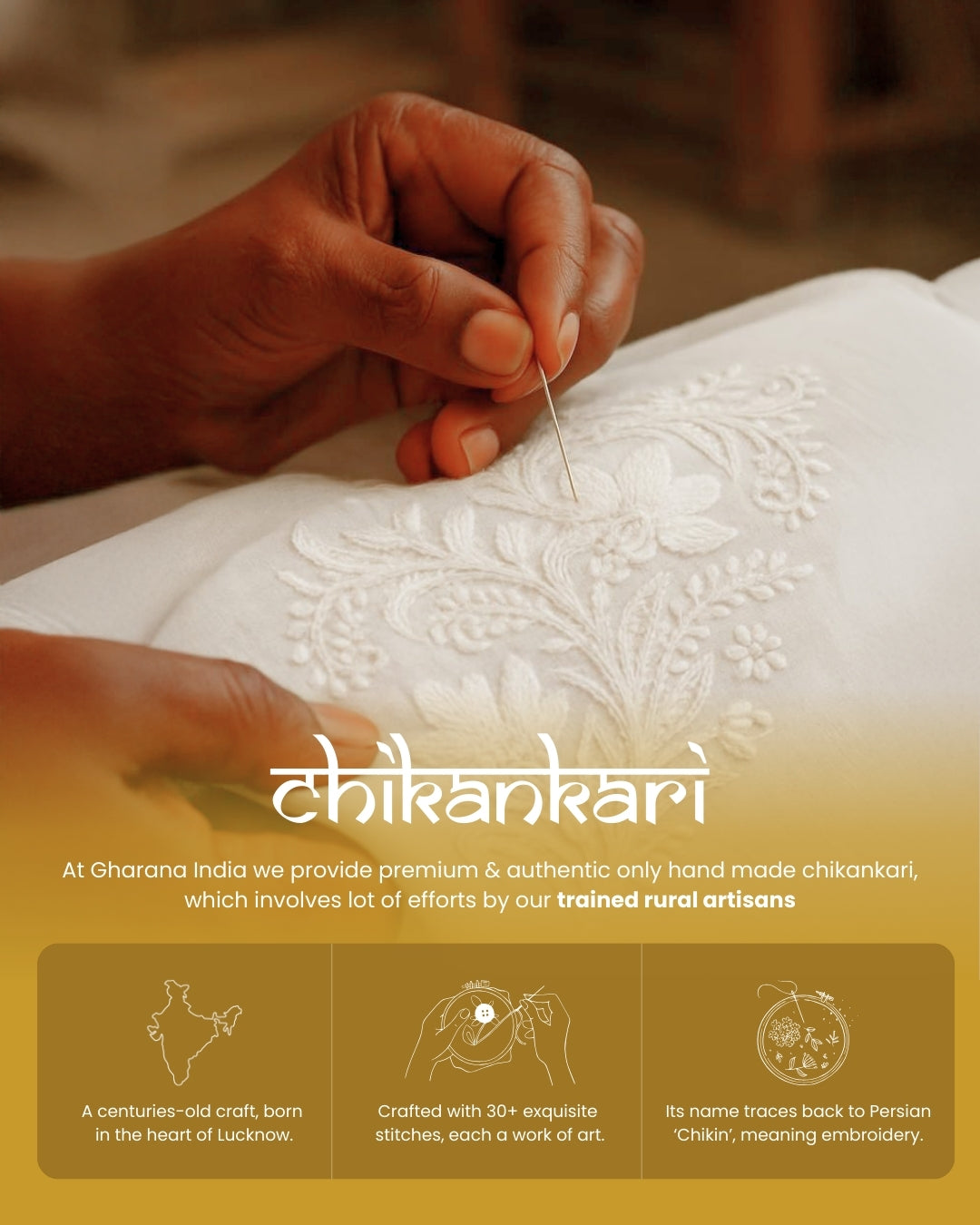 Gharana India Modal Lavender Top With Chikankari In Coloured Thread