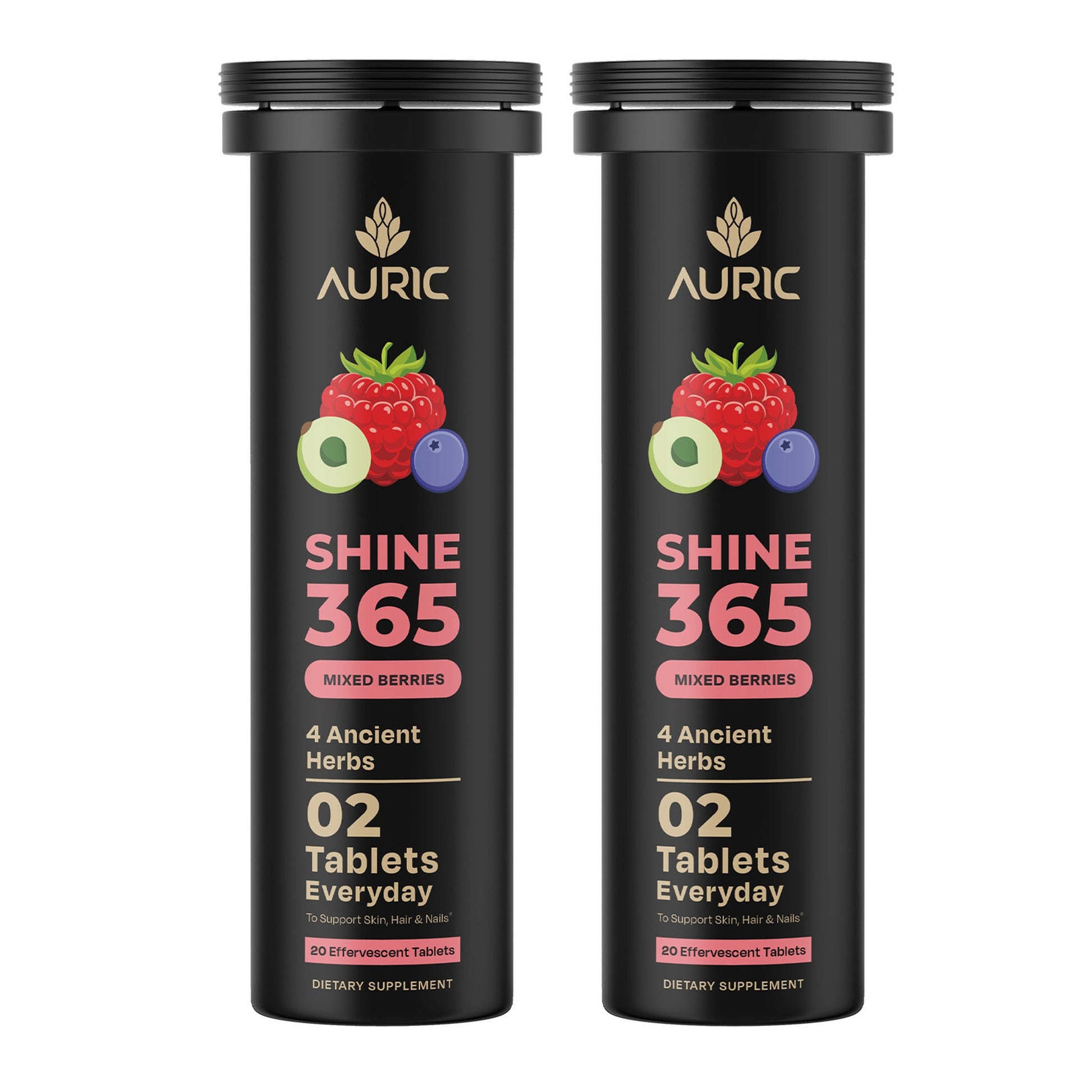Auric Shine 365 Effervescent Tablets | Mixed Berries Flavour