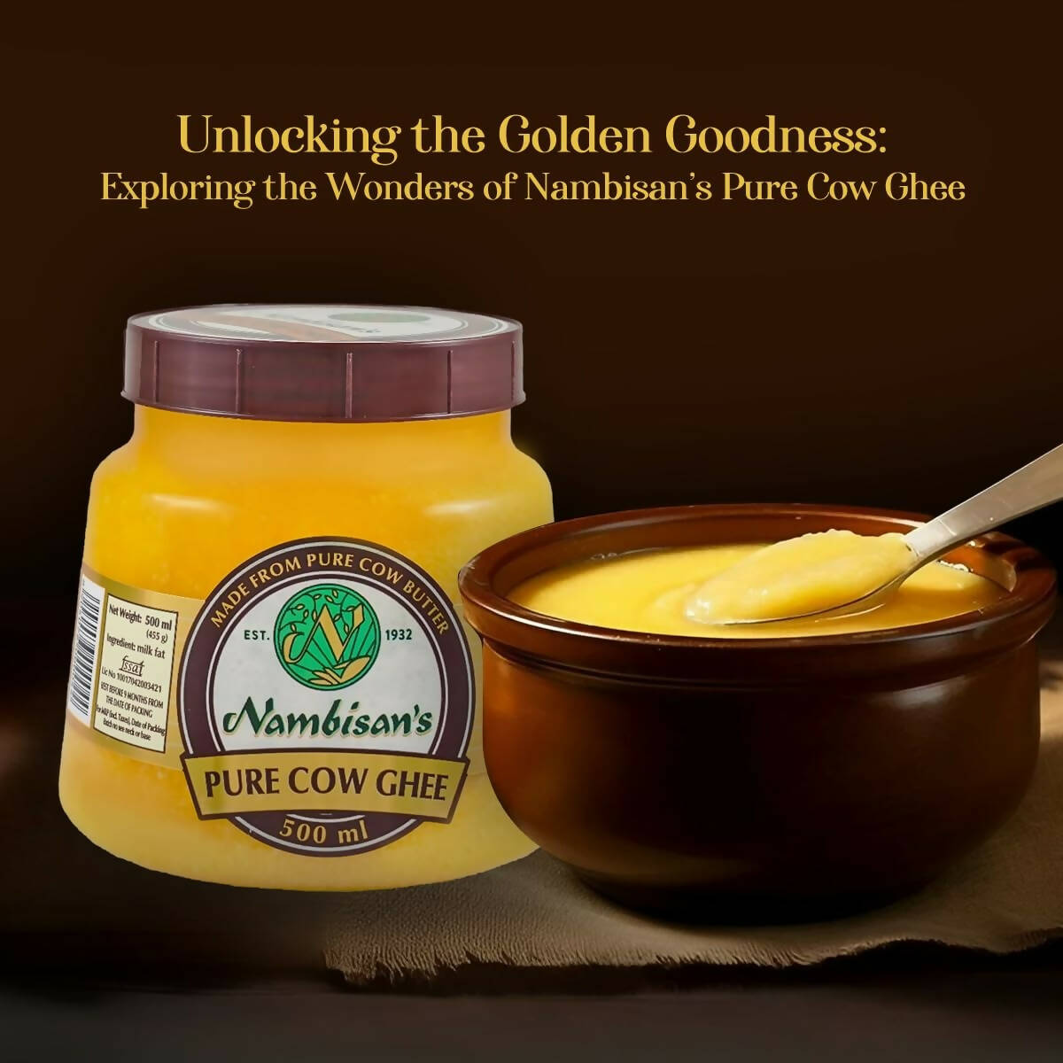 Nambisan'S Pure Cow Ghee | Natural and Organic Ghee | Desi Cow Ghee 