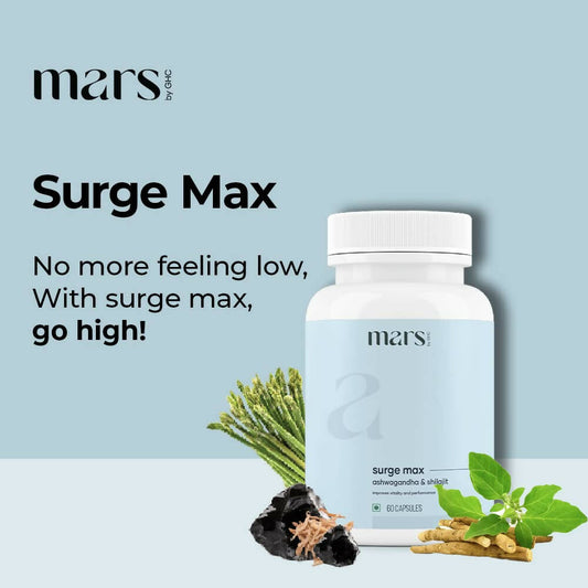 Mars By GHC Surge Max Capsules with Ashwagandha, Gokshura, Safed Musli - Grab2buy