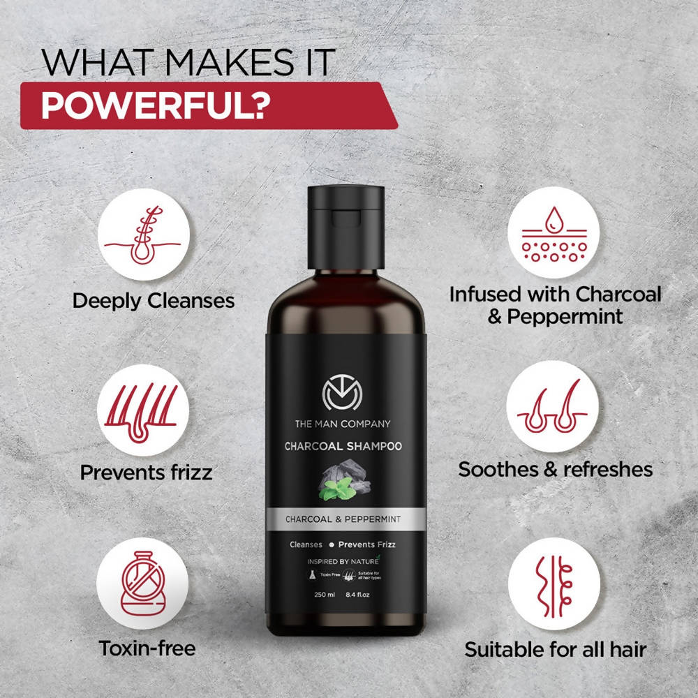 The Man Company Charcoal Shampoo  Grab2Buy The Man Company Grab2Buy