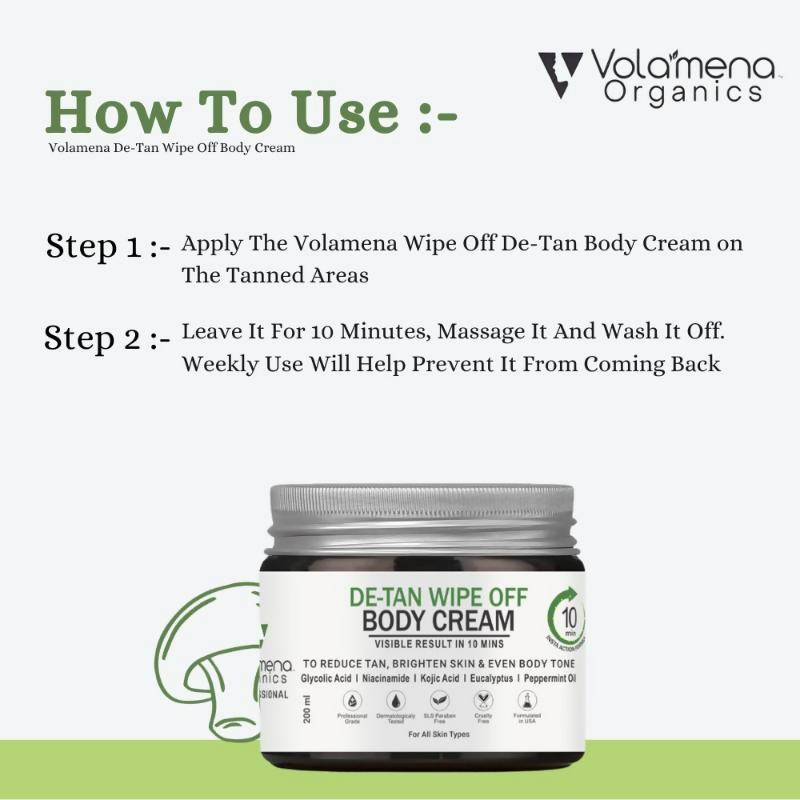 Volamena Wipe Off Detan Body Cream  Grab2Buy Volamena Grab2Buy