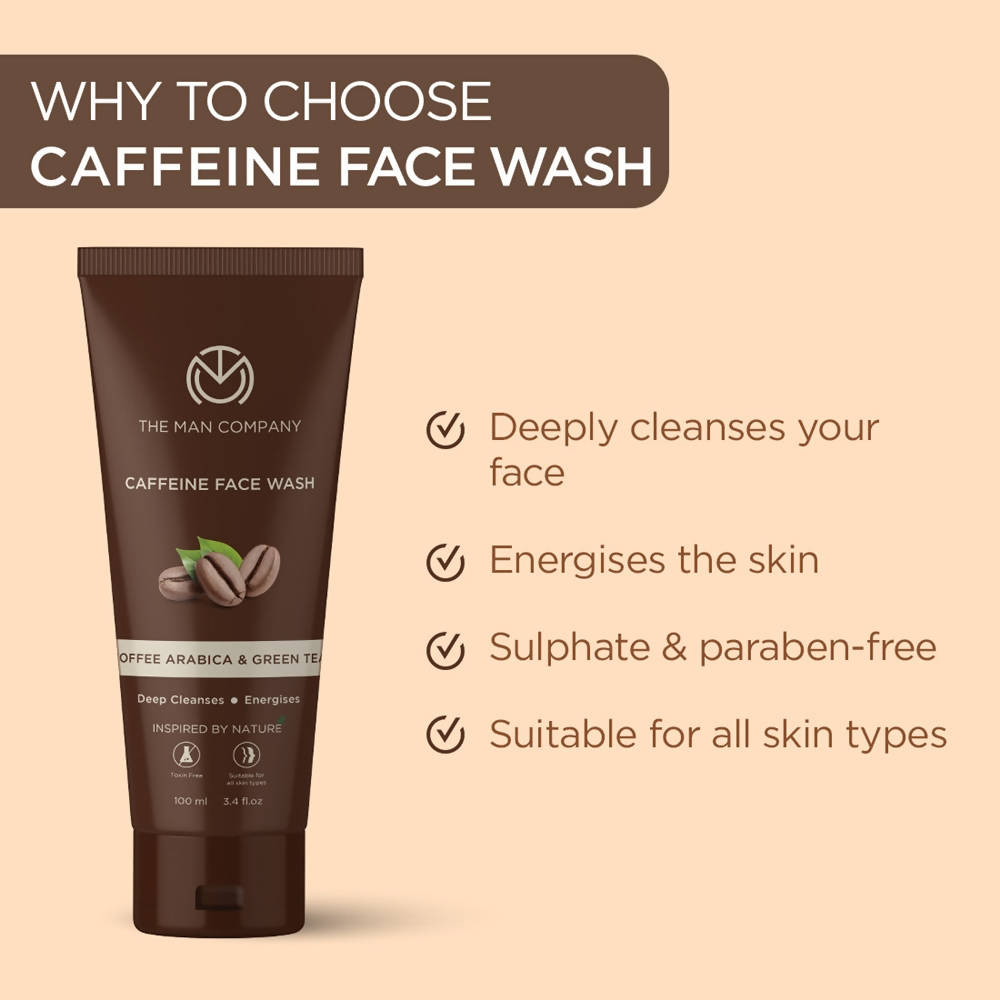 The Man Company Caffeine Face Wash  Grab2Buy The Man Company Grab2Buy