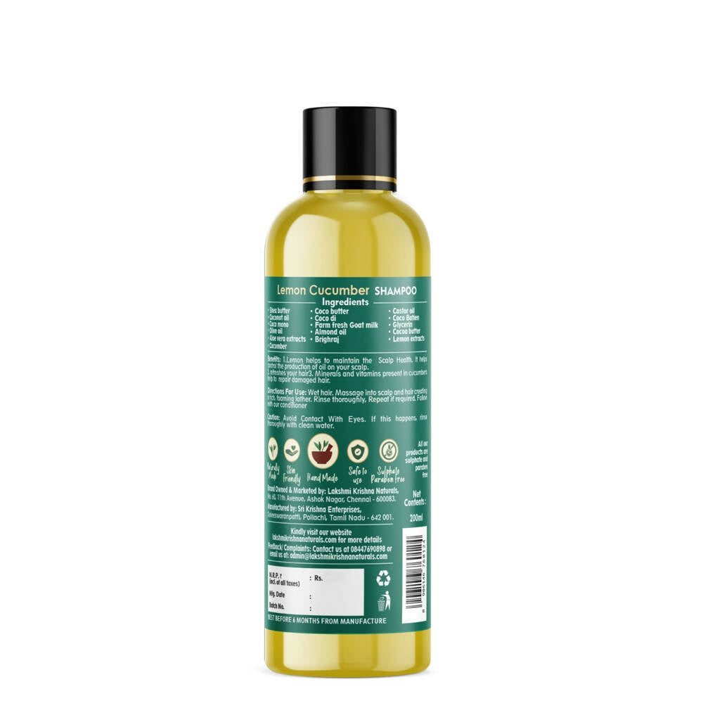 Lakshmi Krishna Naturals Lemon Cucumber Shampoo