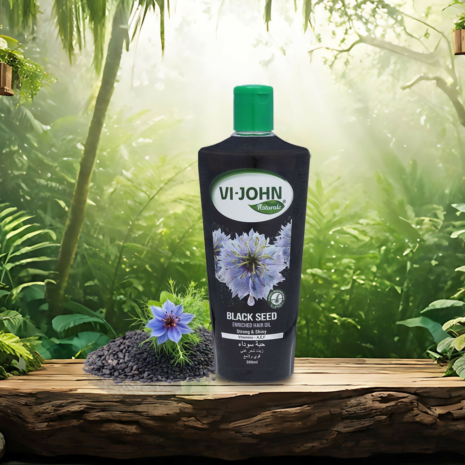 VI-JOHN Naturale Black Seed Enriched Hair Oil Strong & Shiny with Vitamin A.E & F  Grab2Buy VI-JOHN Grab2Buy