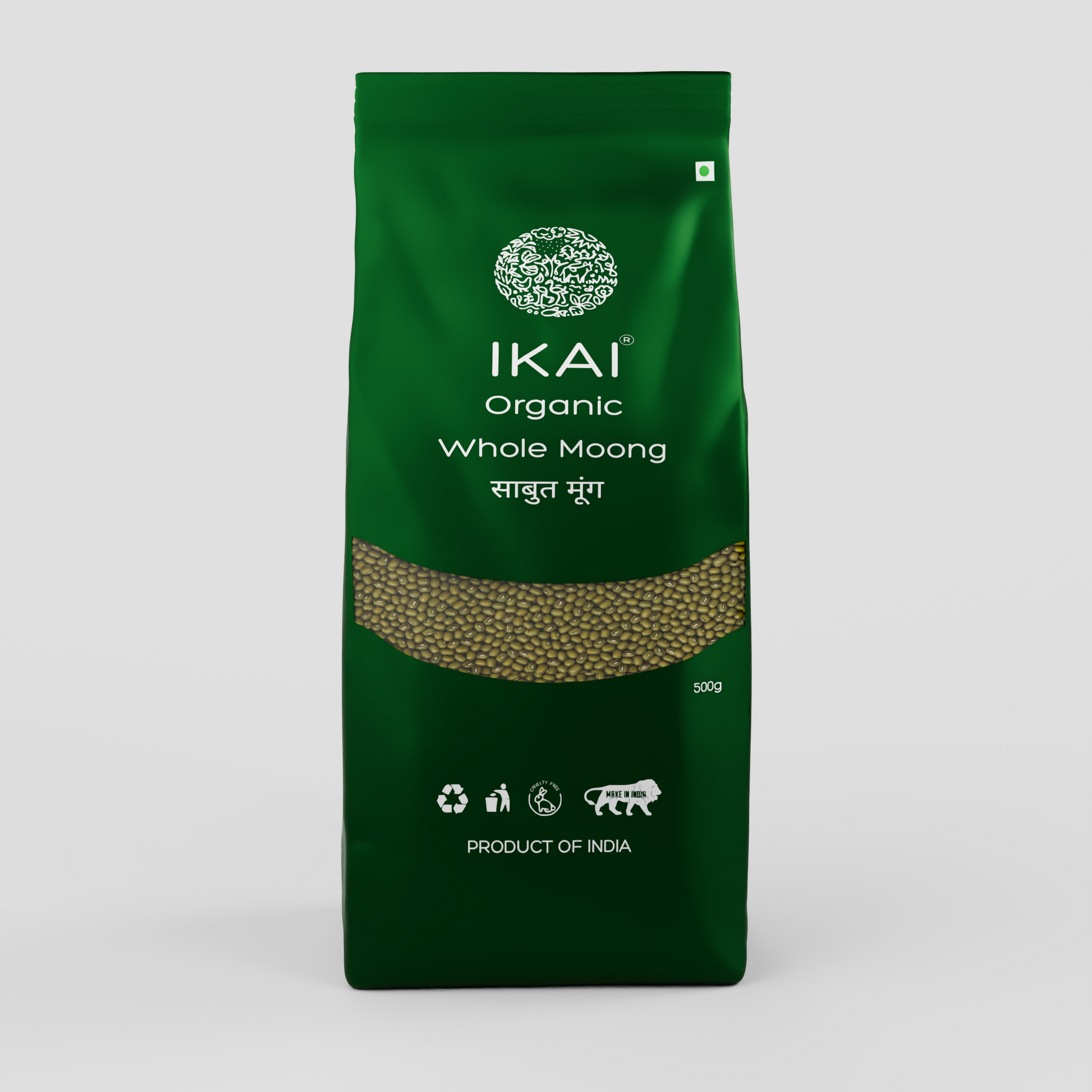 2 - Organic Whole Moong Dal - 500 gm