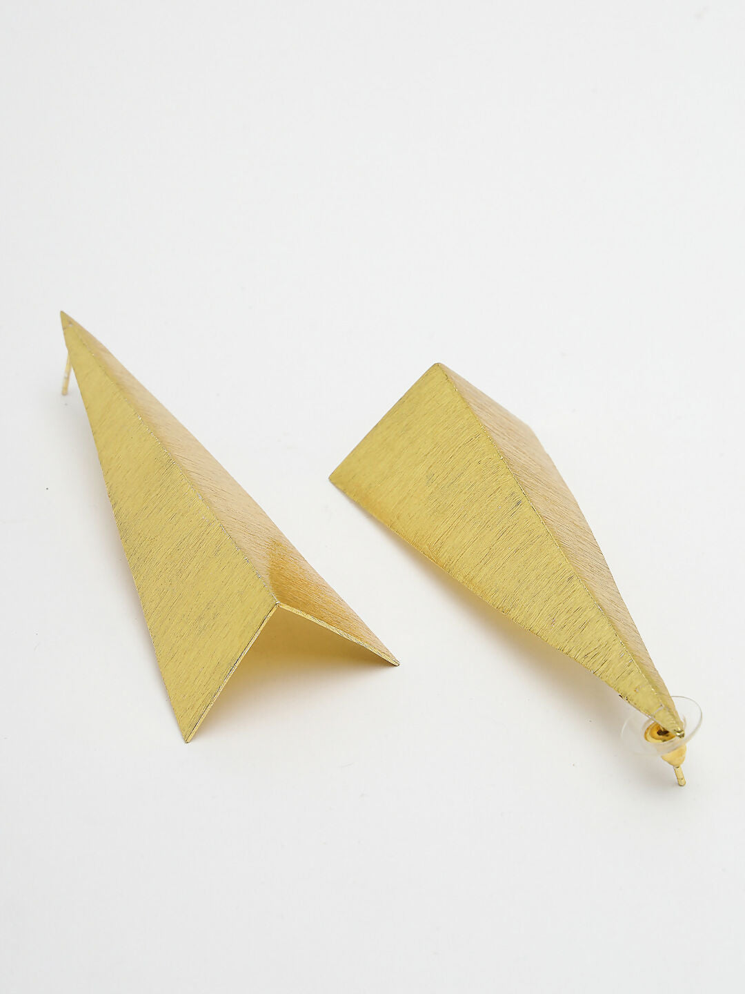 NVR Women Gold-Plated Geometric Shape Drop Earrings - Grab2buy