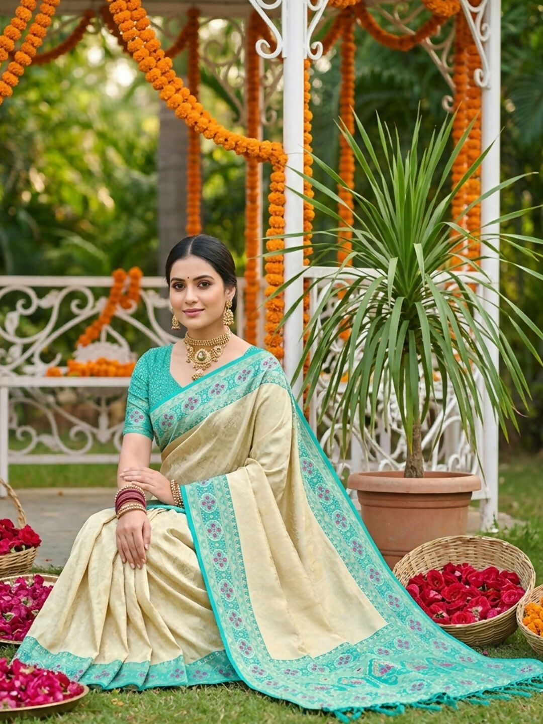 Shree Shyam Fashion Sky Blue Soft Silk Saree