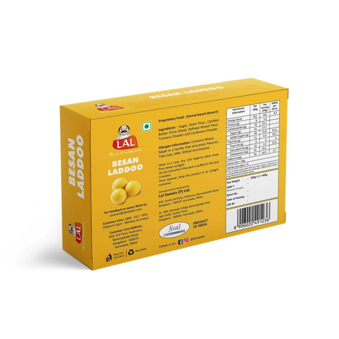Lal Sweets Besan Laddoo Premium 