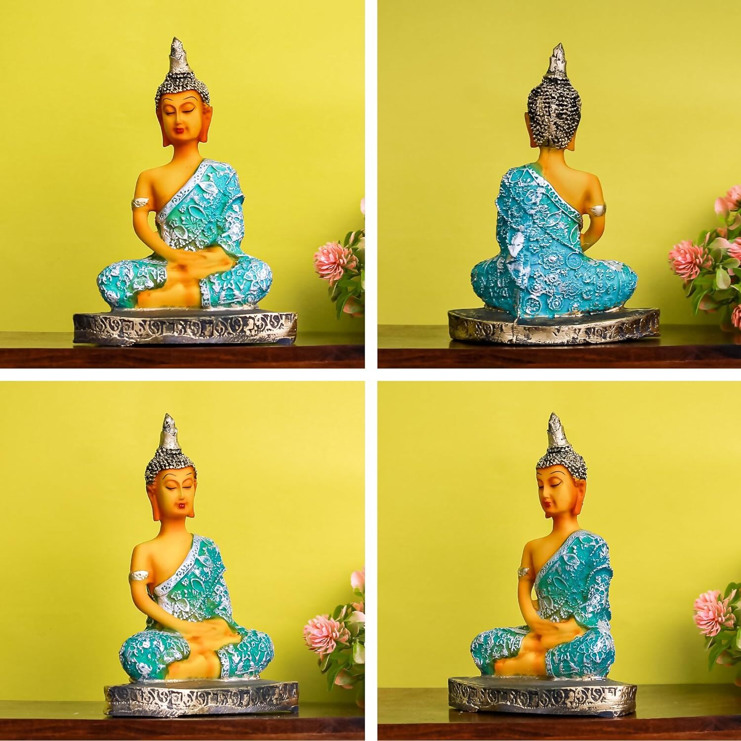 The Earth Store Poly Resin Sitting Peaceful Bhudha Idol - Grab2buy