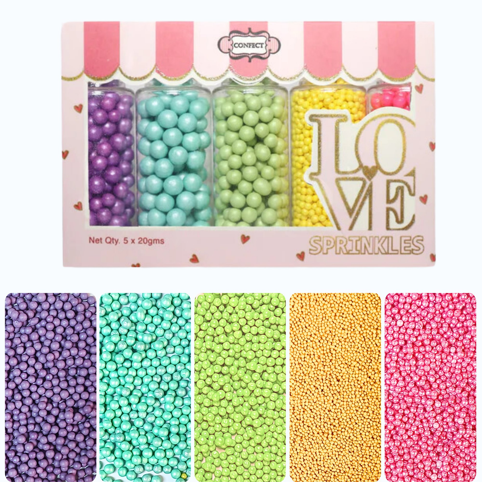 Confect Tropical Summer Disco Balls Assorted Sprinkles (DB-05)