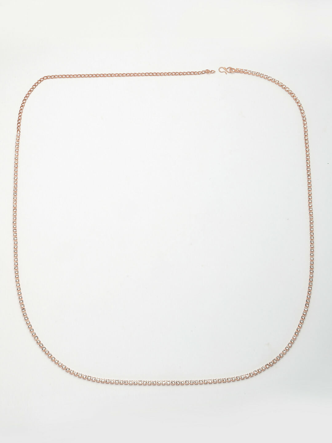 NVR Women's Rose Gold-Polished AD-Studded Kamarbandh Waist Chain 