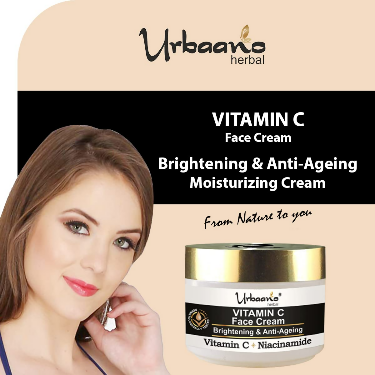 Urbaano Herbal Vitamin C Brightening Cream Face Moisturizer  Grab2Buy Urbaano Herbal Grab2Buy