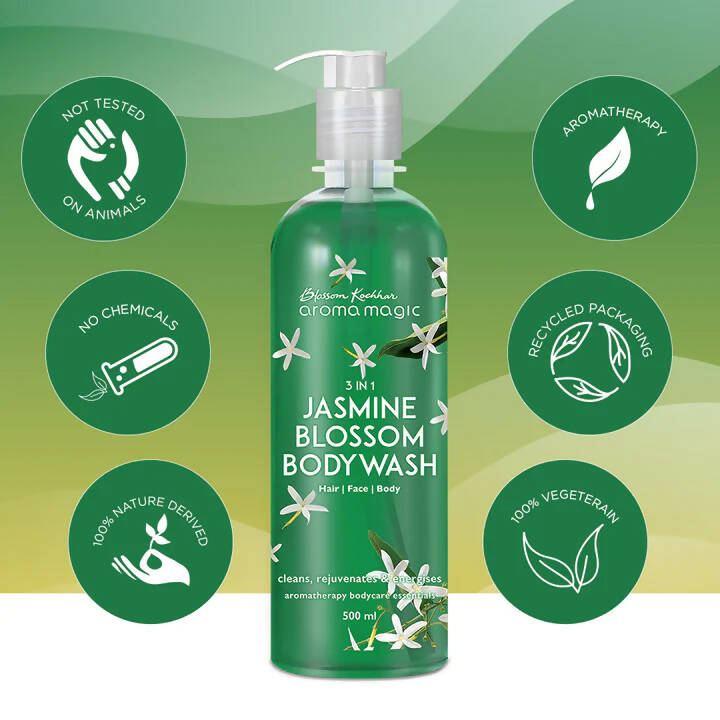 Blossom Kochhar Aroma Magic 3-in-1 Jasmine Blossom Body Wash | Aromatherapy Body Wash for Relaxation & Soft Skin 