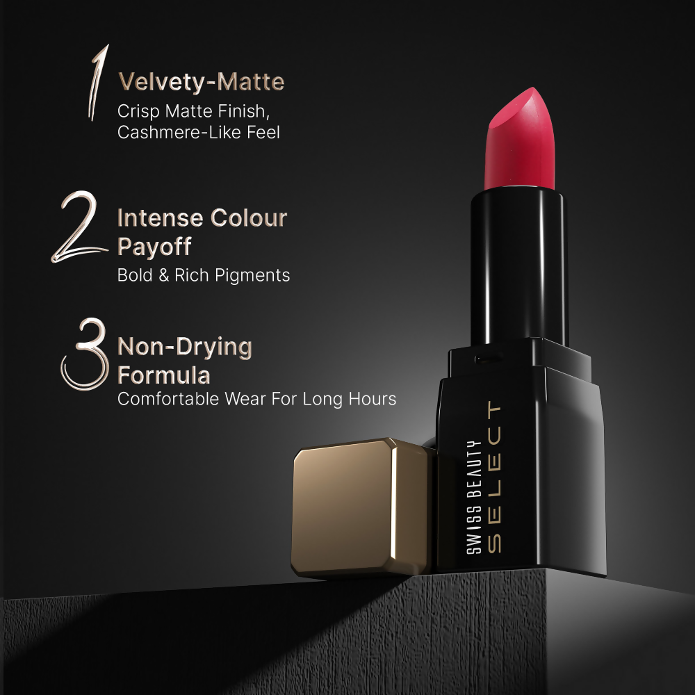 Swiss Beauty Select Dare To Matte Lipstick - 6 Delight Plum 