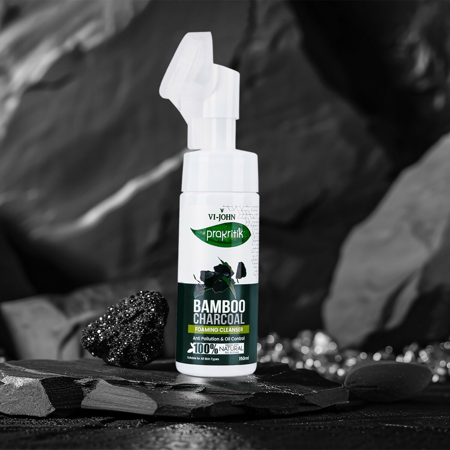 VI-JOHN Prakritik Bamboo Charcoal geling , Removes Tan, 100% Natural Bio Actives Face Wash  Grab2Buy VI-JOHN Grab2Buy