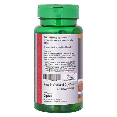Cipzer Flaxseed Softgel Capsules 