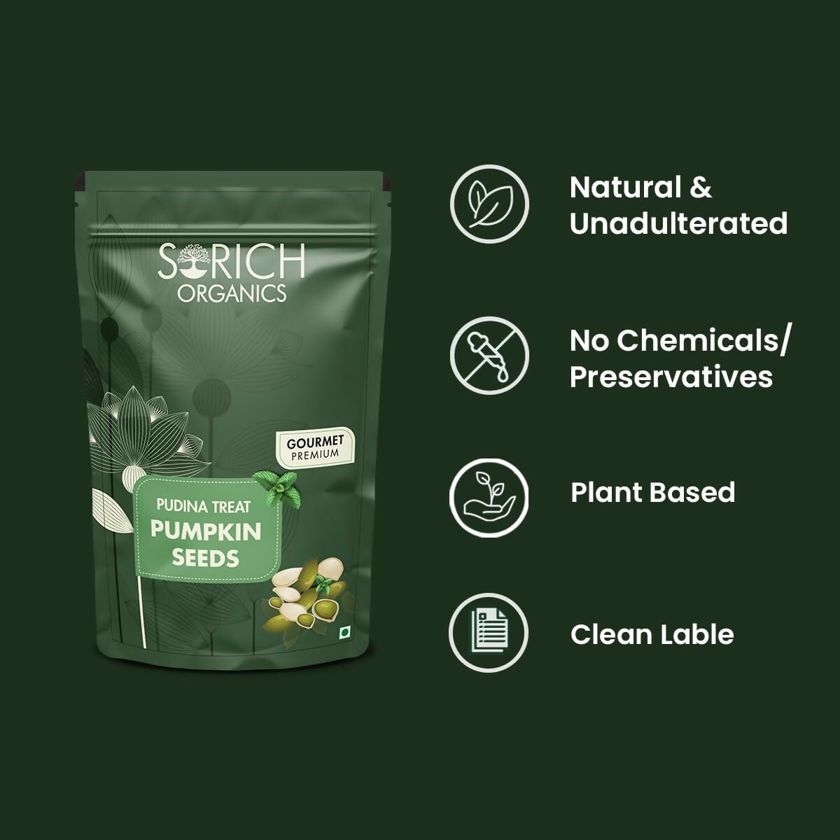 Sorich Organics Pudina Treat Pumpkin Seeds 