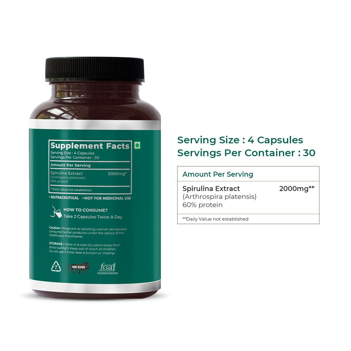 Saptamveda Spirulina Capsules 