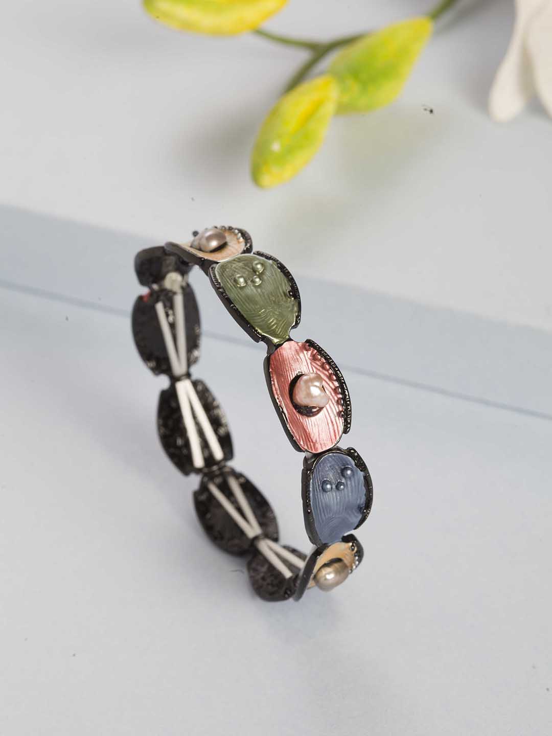 Priyaasi Designer Partywear Multi Colour Elastic Bracelet For Girls & Women 