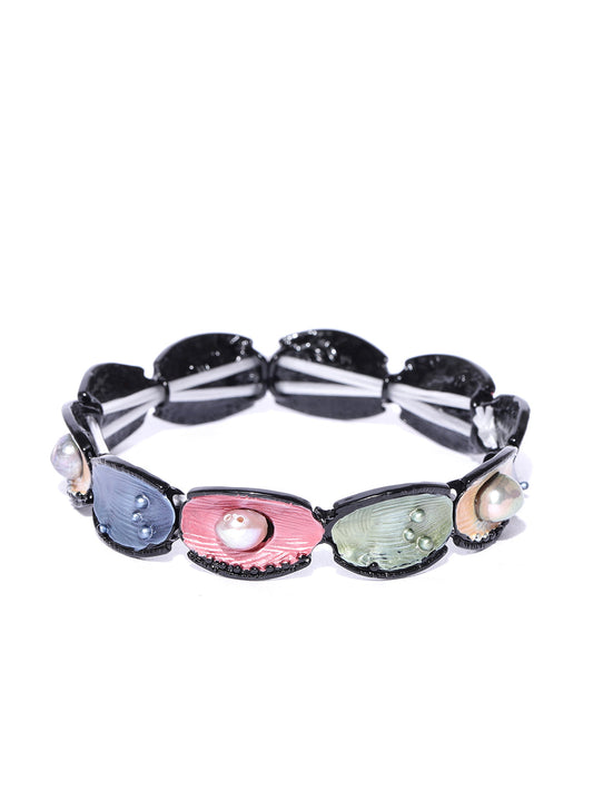 Priyaasi Designer Partywear Multi Colour Elastic Bracelet For Girls & Women - Grab2buy