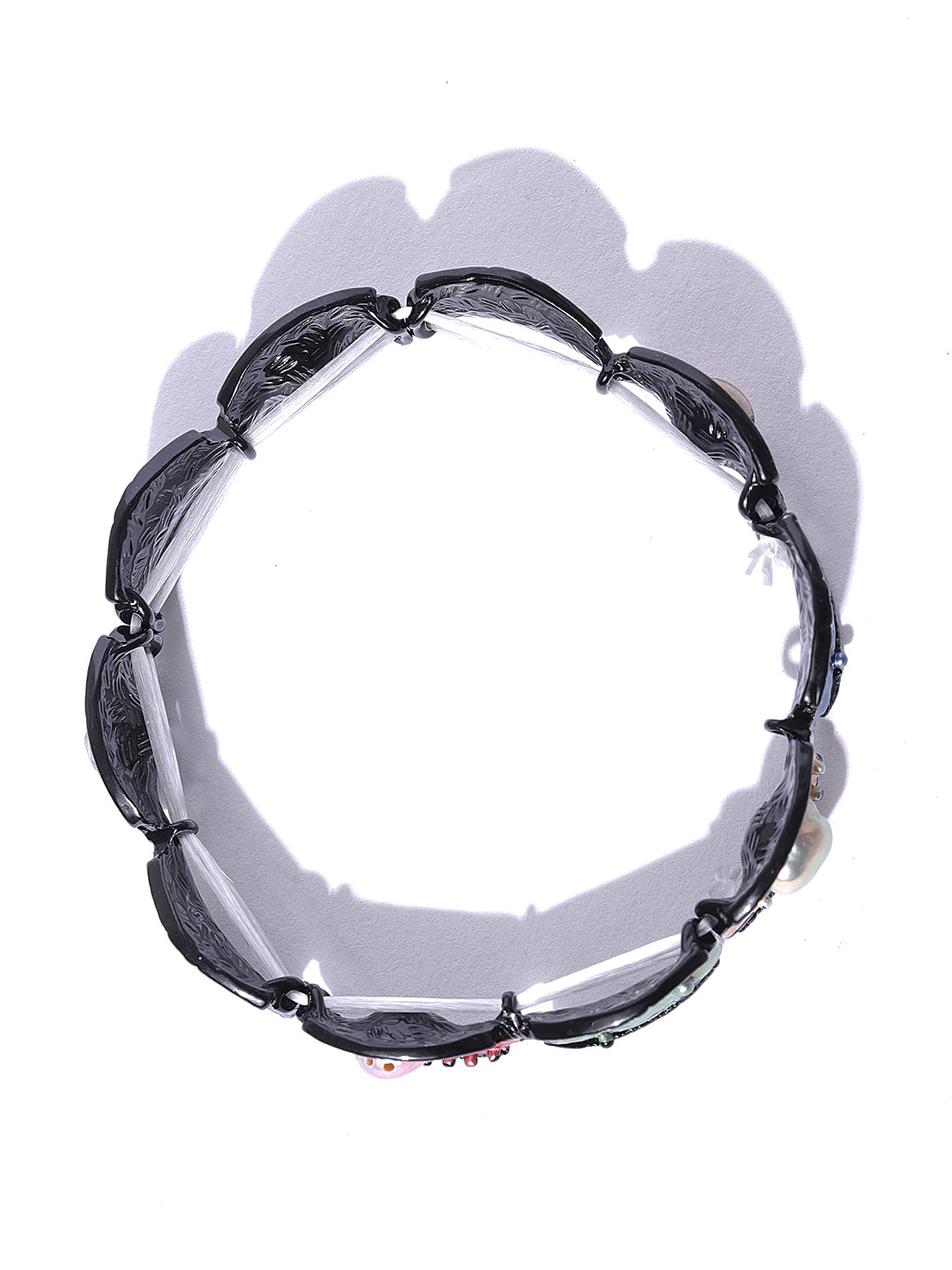 Priyaasi Designer Partywear Multi Colour Elastic Bracelet For Girls & Women 