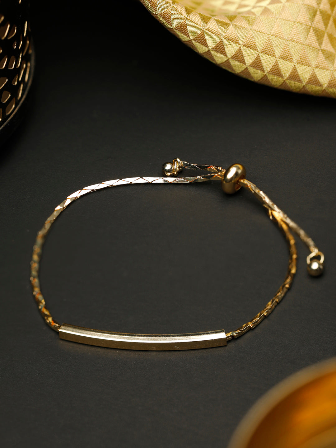 Priyaasi Women Contemparory Stones Gold-Polished Link Bracelet | Grab2Buy