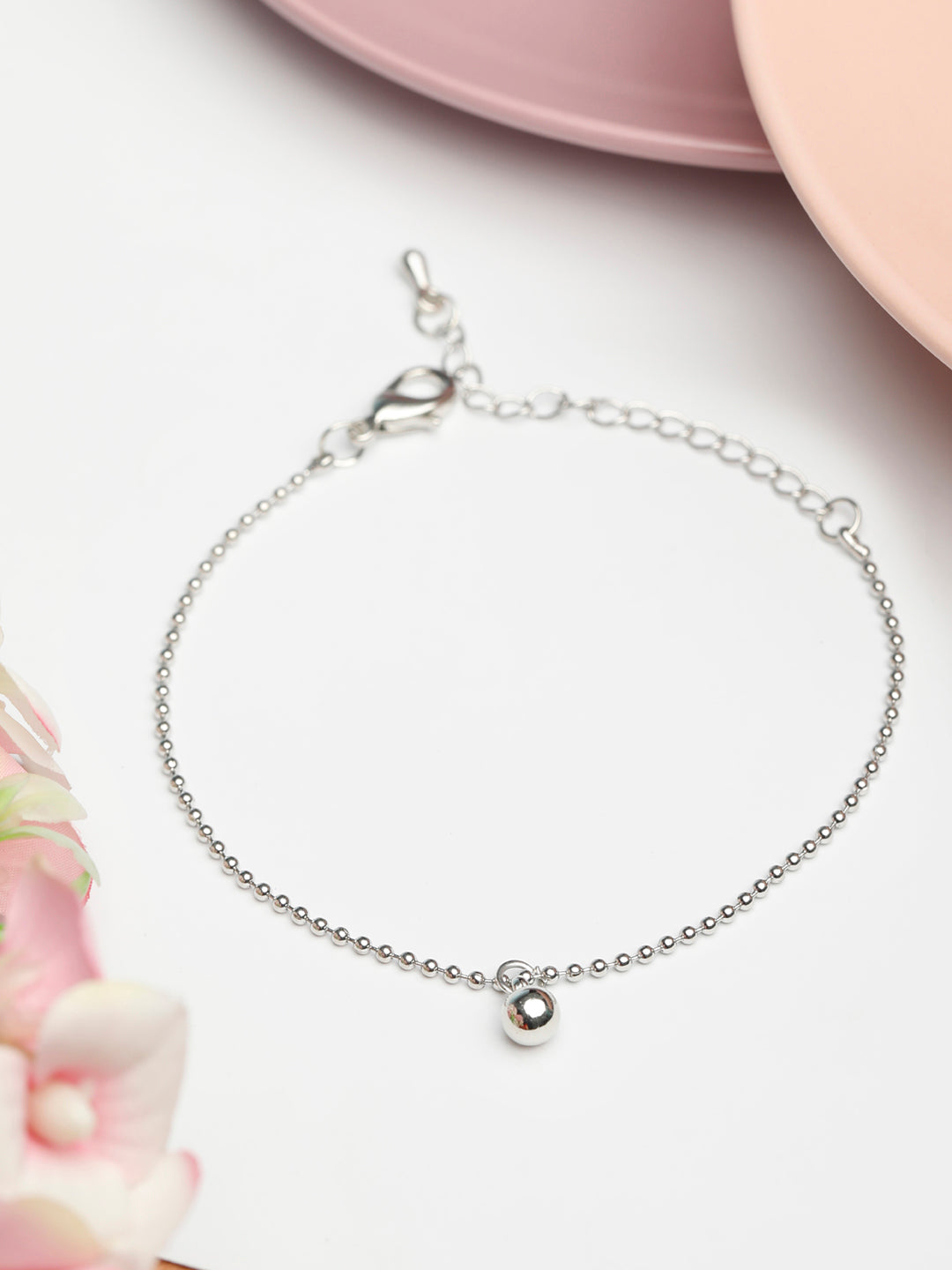 Priyaasi Women Contemporary Silver Plated Link Bracelet | Grab2Buy
