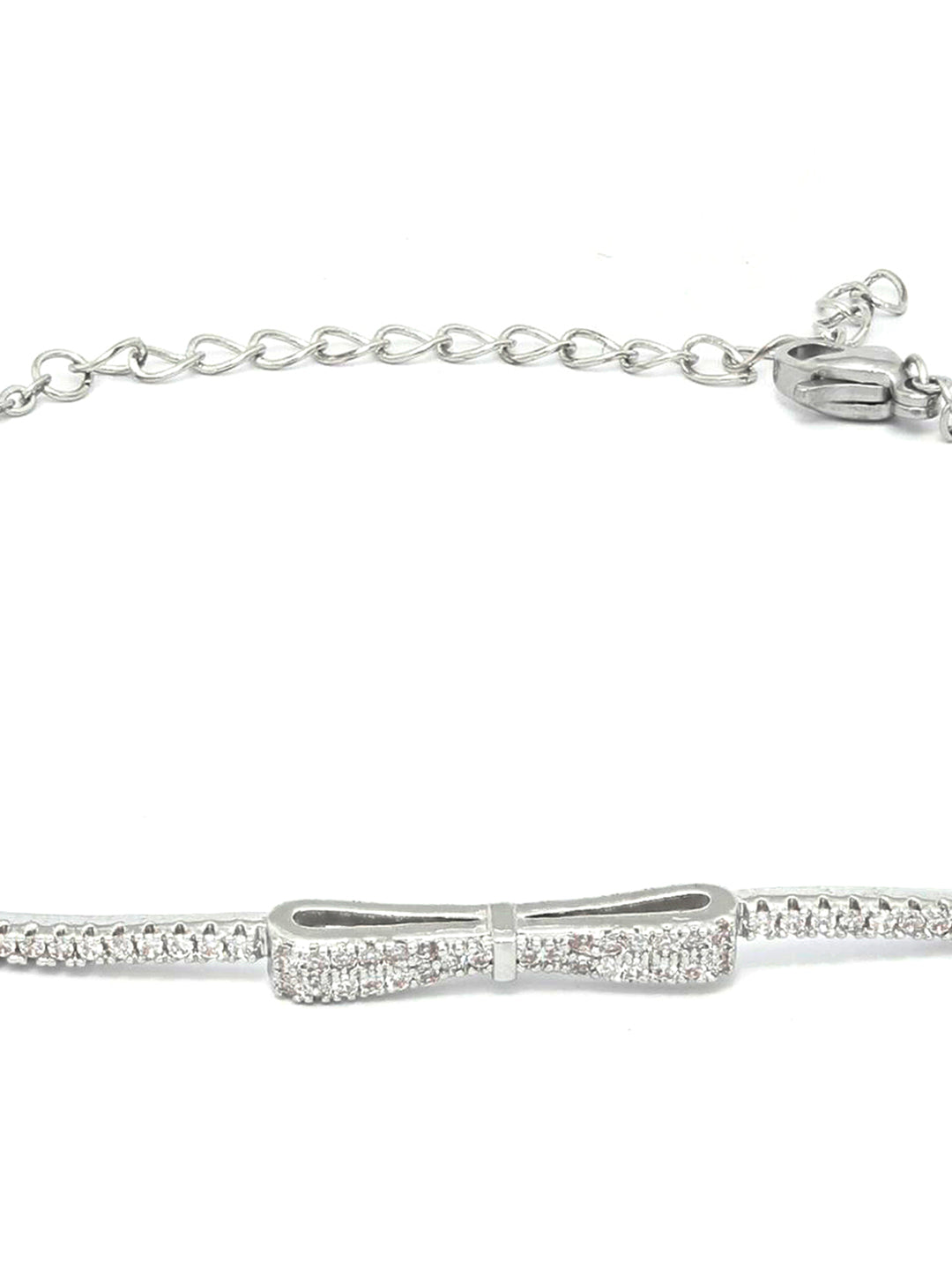 Priyaasi Women Contemparory Stones Silver Plated Link Bracelet 