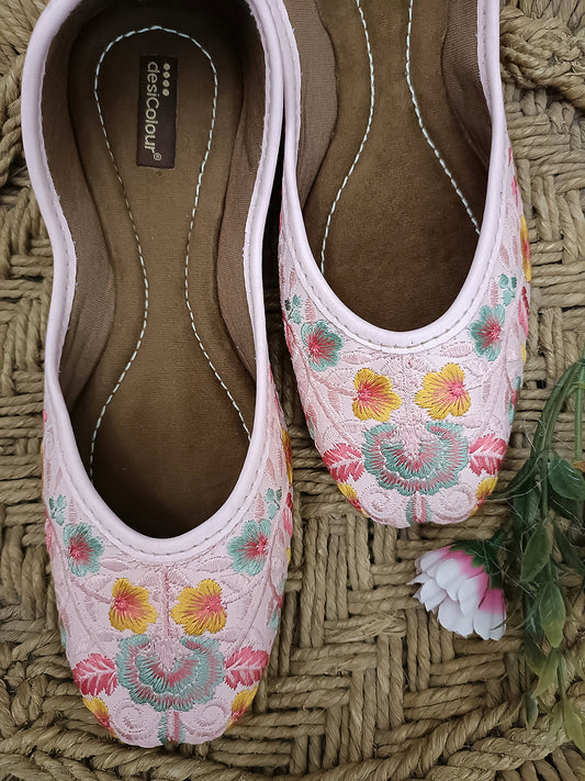 Desi Colour Women Indian Ethnic Footwear-Cushioned Brown Polish
