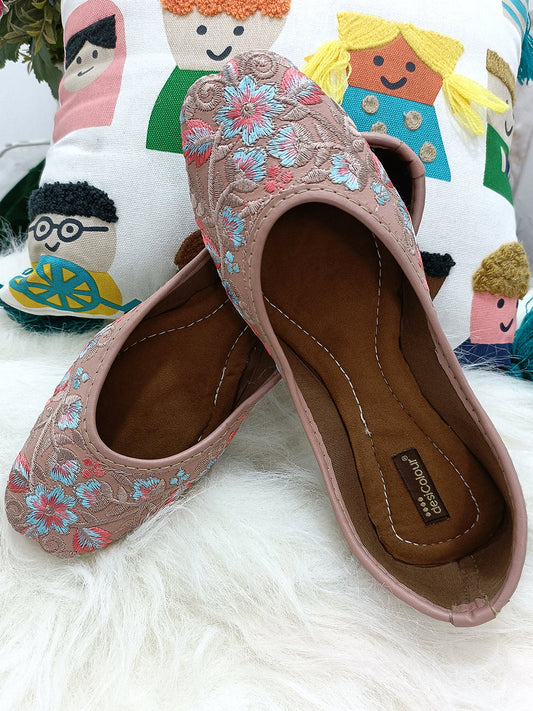 Desi Colour Women Indian Ethnic Footwear-Ultra Comfortable -Peach