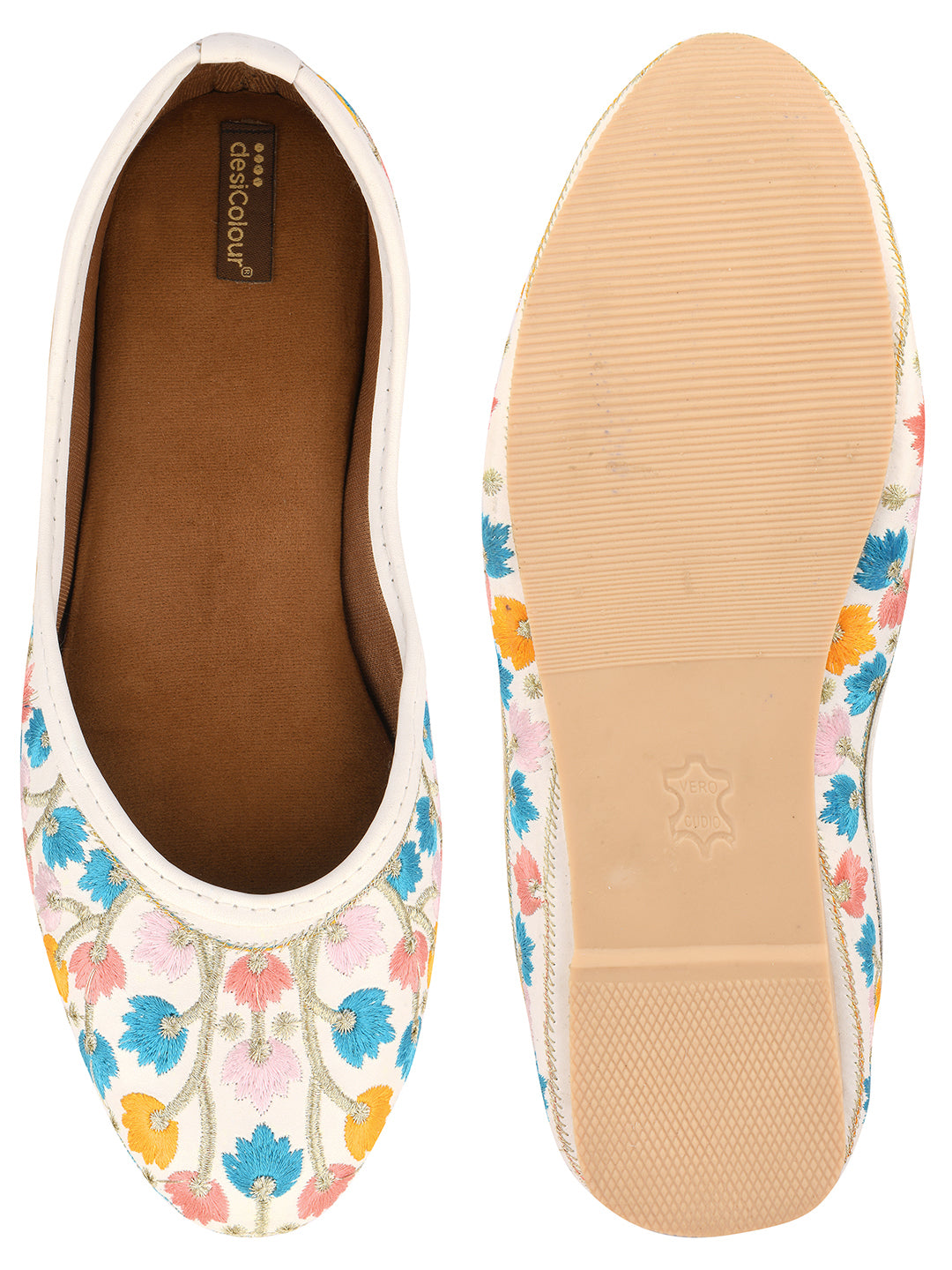 Desi Colour Women Indian Ethnic Footwear-Multi Heavy Work-LR