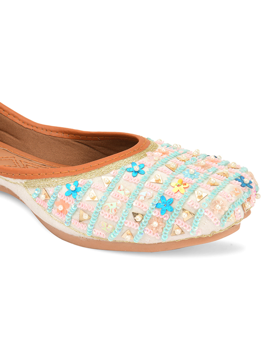 Desi Colour Women Indian Ethnic Footwear-Multi Star