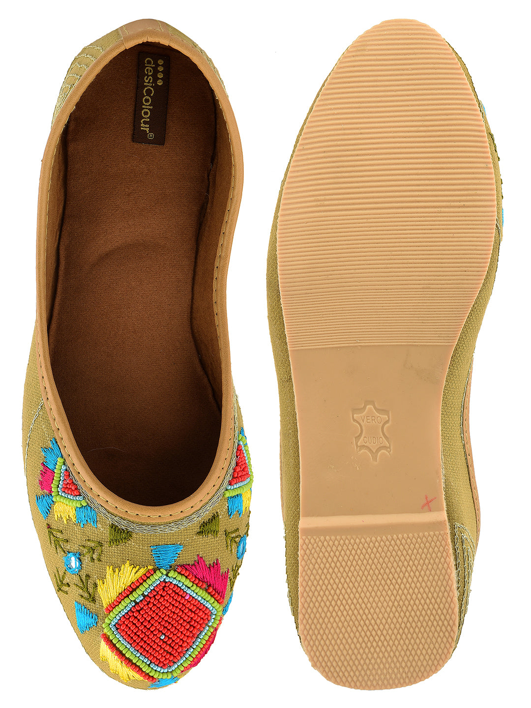 Desi Colour Women Indian Ethnic Footwear-Daily Wear Jute Rhombus