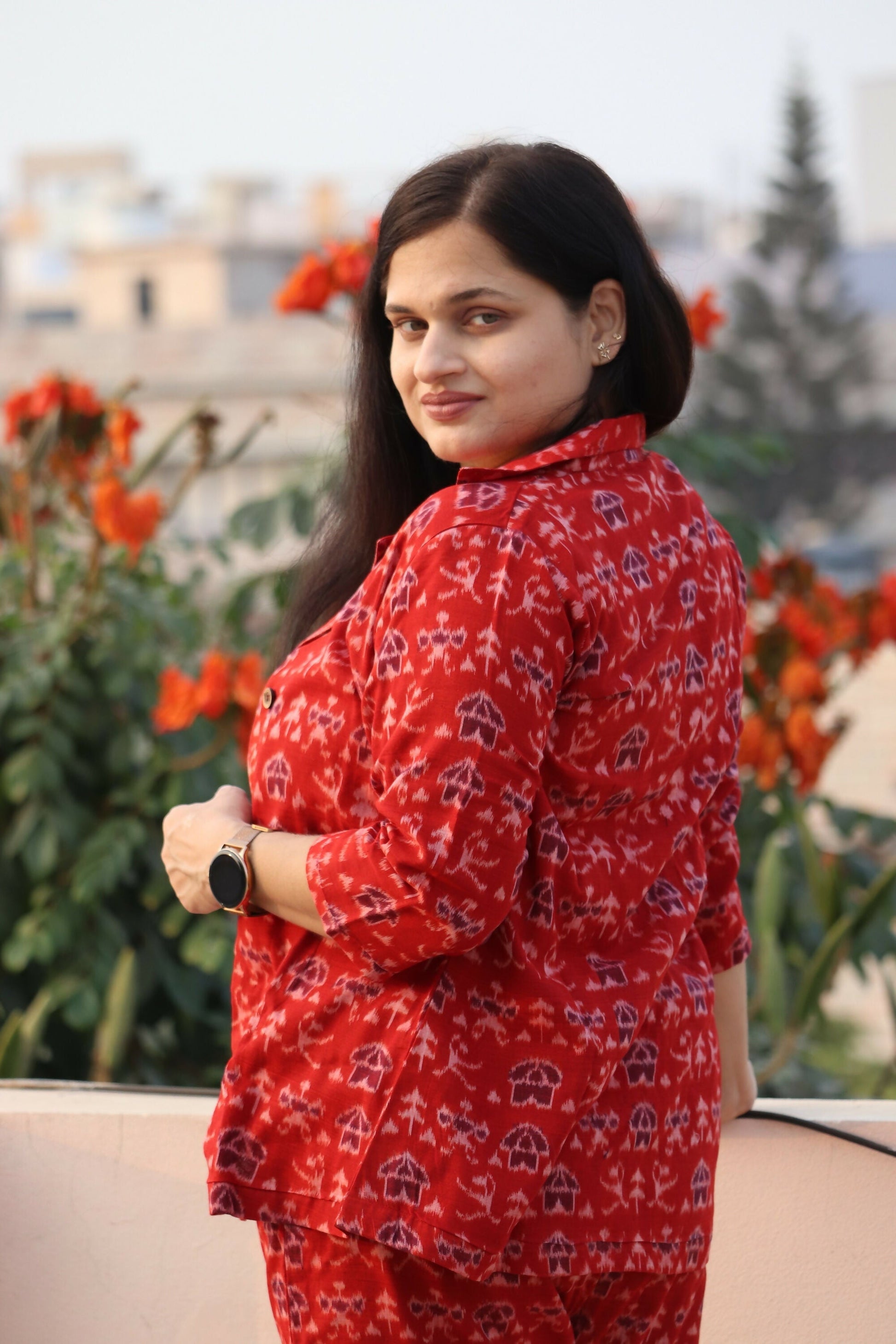 Earthyweaves AnandaRaga Sambalpuri Co-ord Set 
