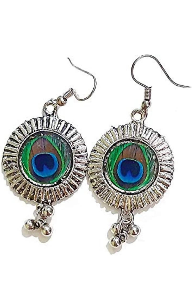 Mominos Fashion Silver-Plated Peacock Design Necklace Set Mangalsutra - Grab2buy
