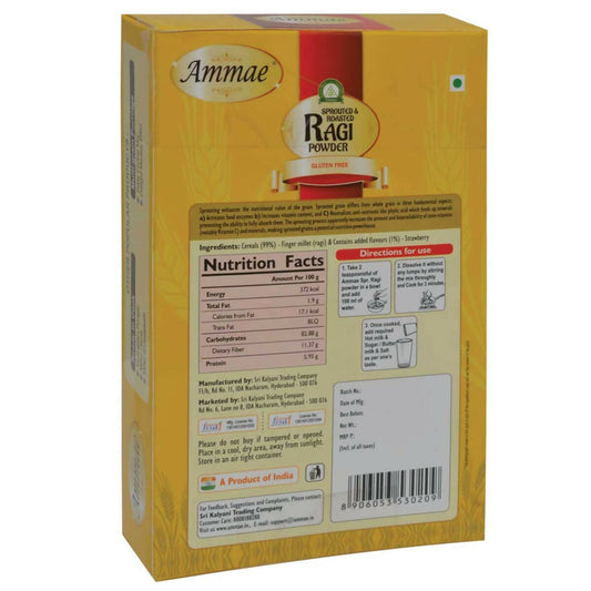 Ammae Sprouted and Roasted Ragi Powder - Strawberry - Grab2buy