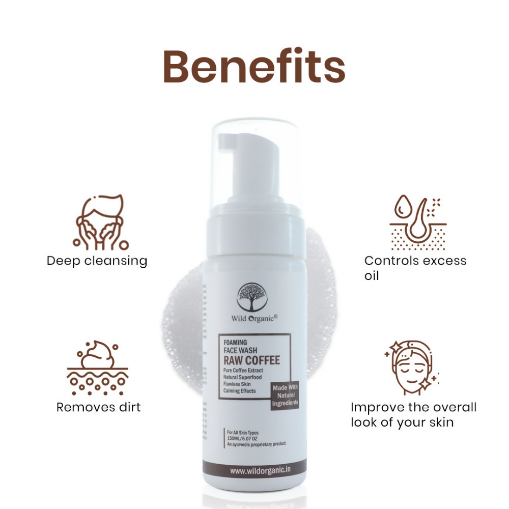 Wild Organic Faoming Face Wash Raw Coffee  Grab2Buy Wild Organic Grab2Buy