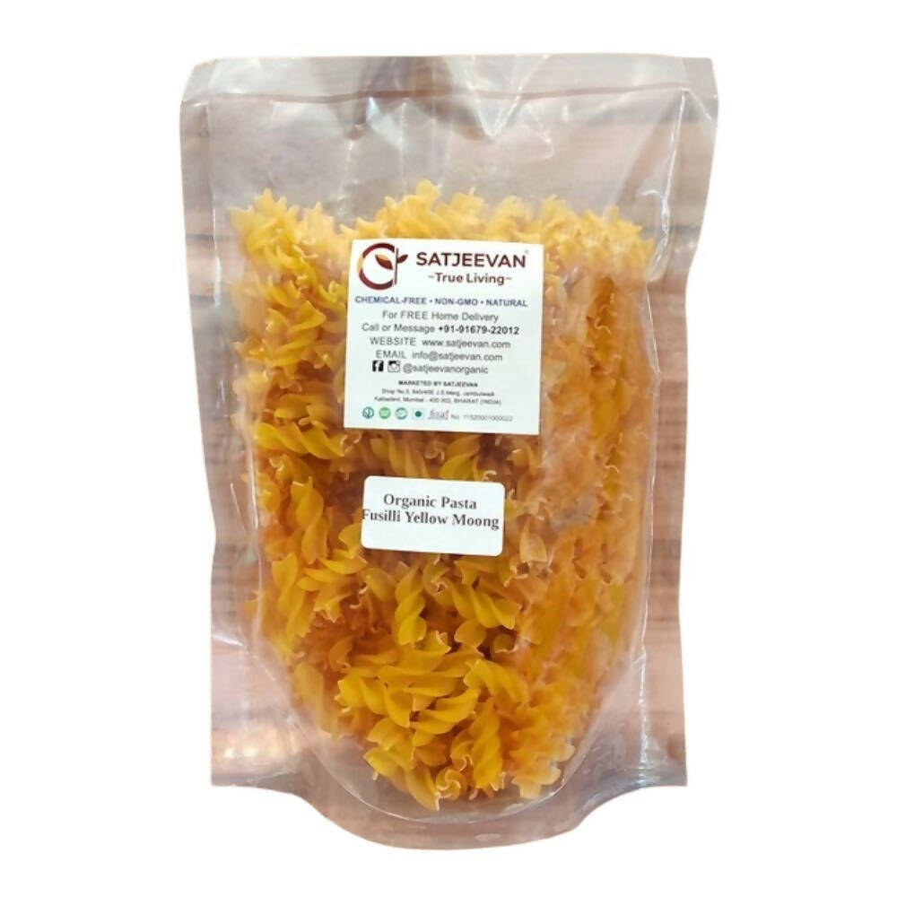 Satjeevan Organic Pasta Fusilli Yellow Moong 