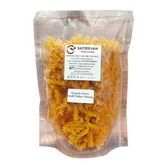 Satjeevan Organic Pasta Fusilli Yellow Moong 