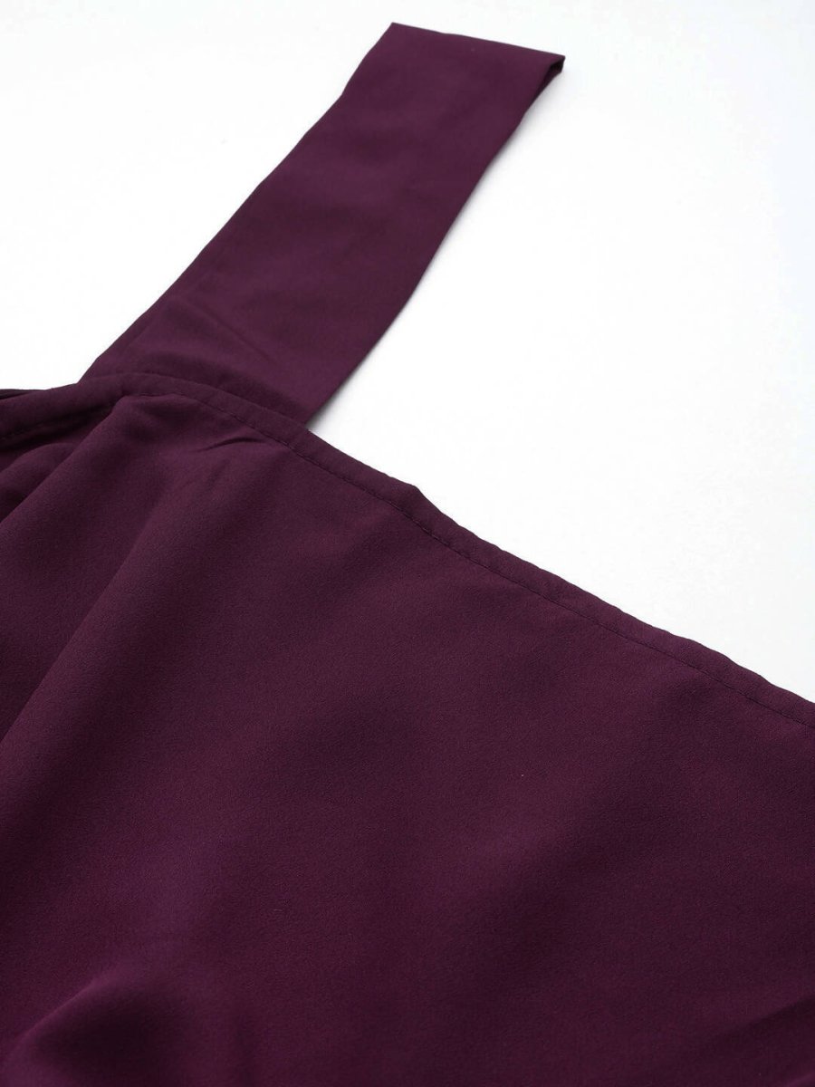 Ahalyaa Women's Traditional Wear Co-ords - Burgundy 