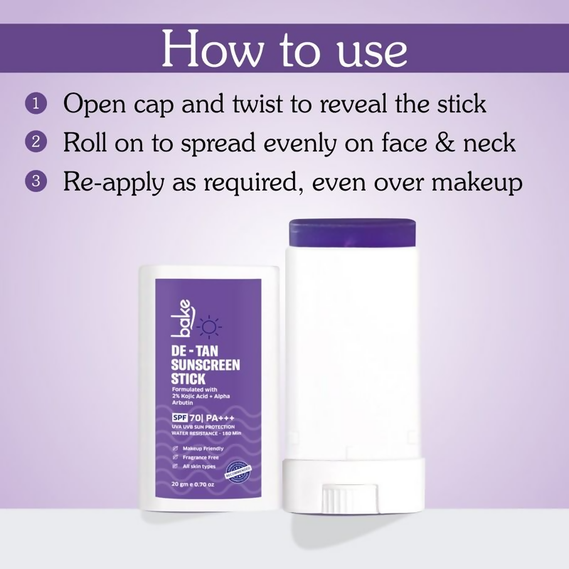 Bake De-Tan Sunscreen Stick Spf 70 Pa++++  Grab2Buy Bake Grab2Buy