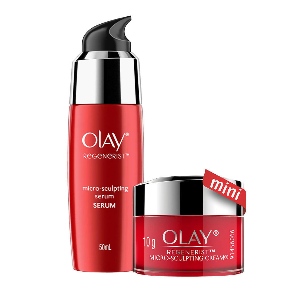 Olay Regenerist Micro-sculpting Cream Mini and Regenerist Anti-ageing Serum Combo | Grab2Buy