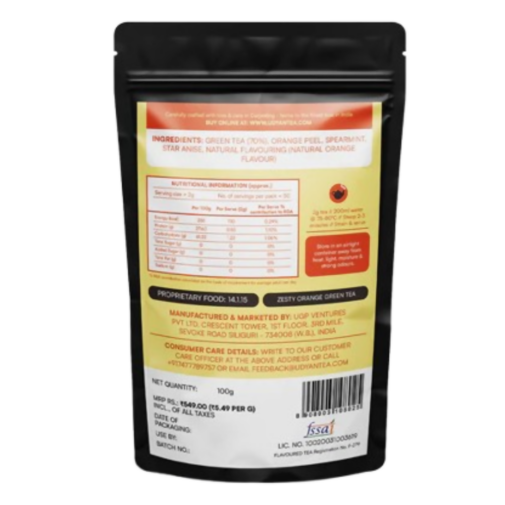 Udyan Tea Zesty Orange Green Tea  Grab2Buy Udyan Tea Grab2Buy