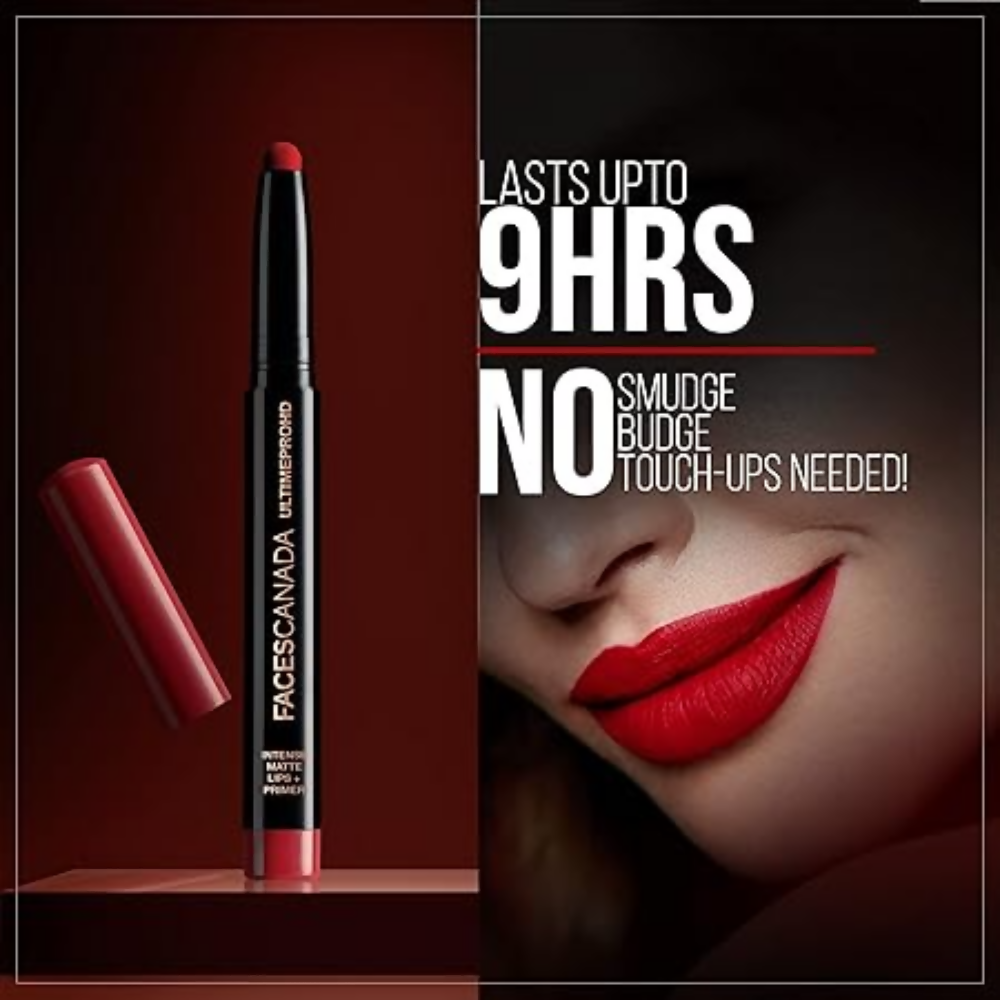Faces Canada Ultime Pro HD Intense Matte Lipstick + Primer - Nearly Nude (Nude)