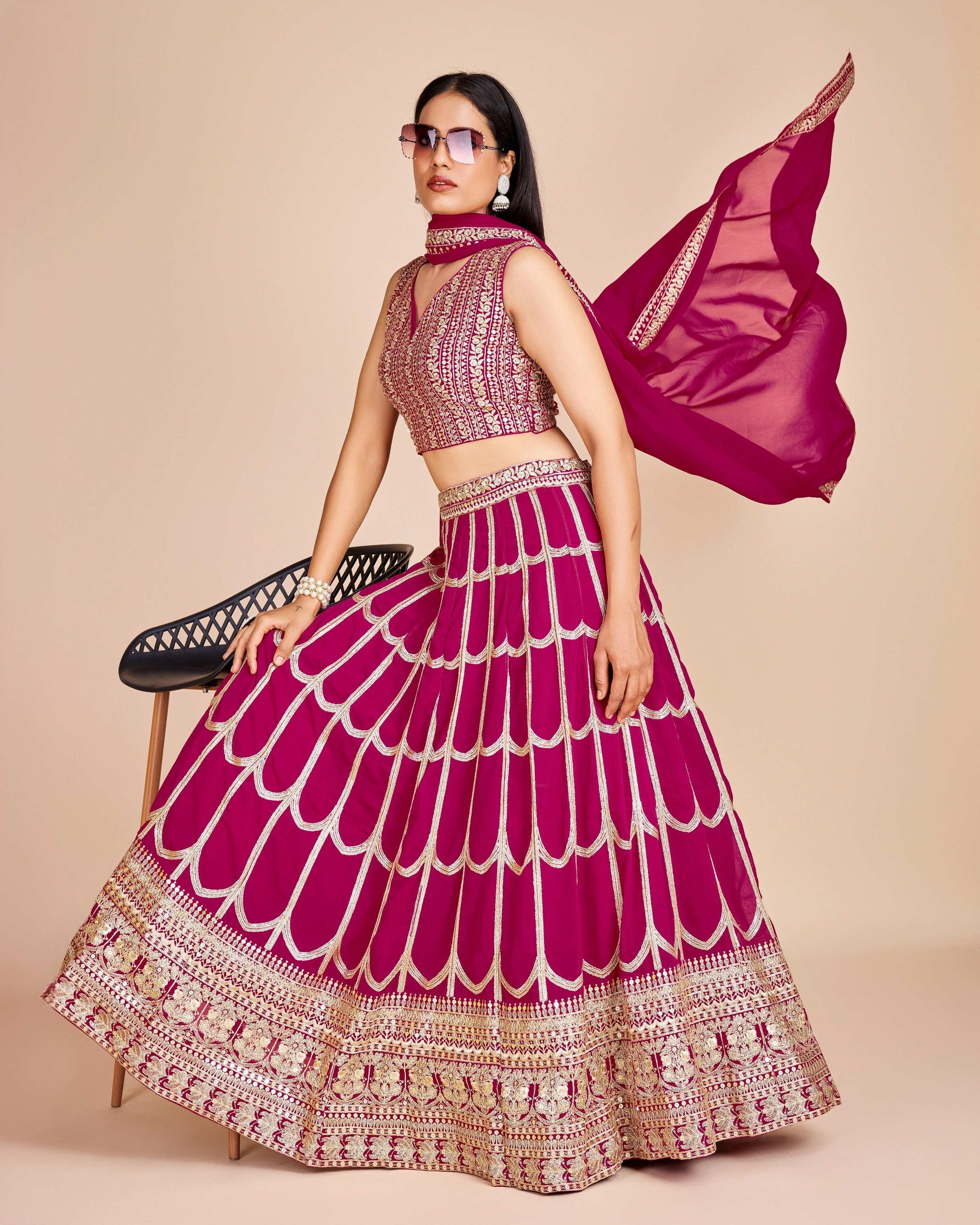 Lehenga Mart Designer Wedding Lehenga Choli For Women - Purple